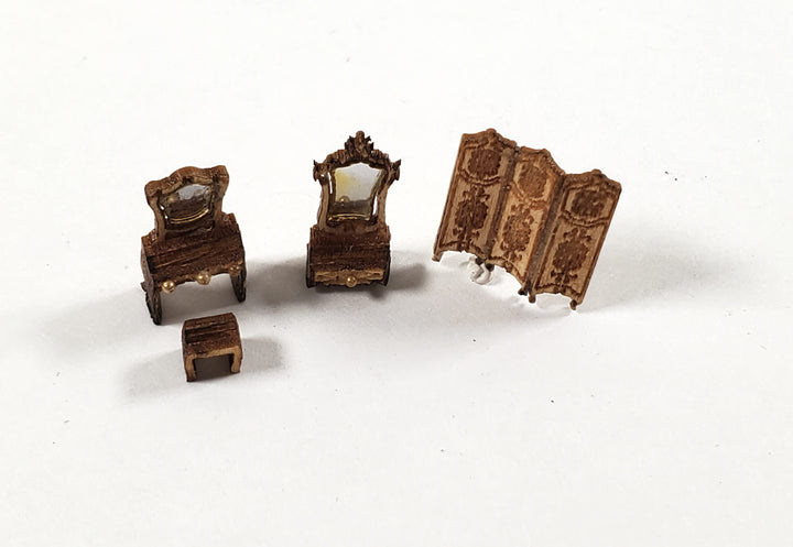 Dollhouse 1:144 Scale Furniture KIT DIY Victorian Dressing Room Miniatures