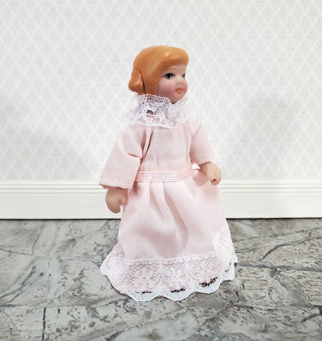 Aztec Imports Dollhouse Miniature Doll Sister, Porcelain #06819