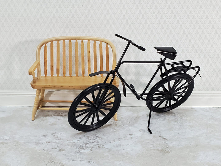 Dollhouse Miniature Bike Bicycle Black Metal 1:12 Scale Modern