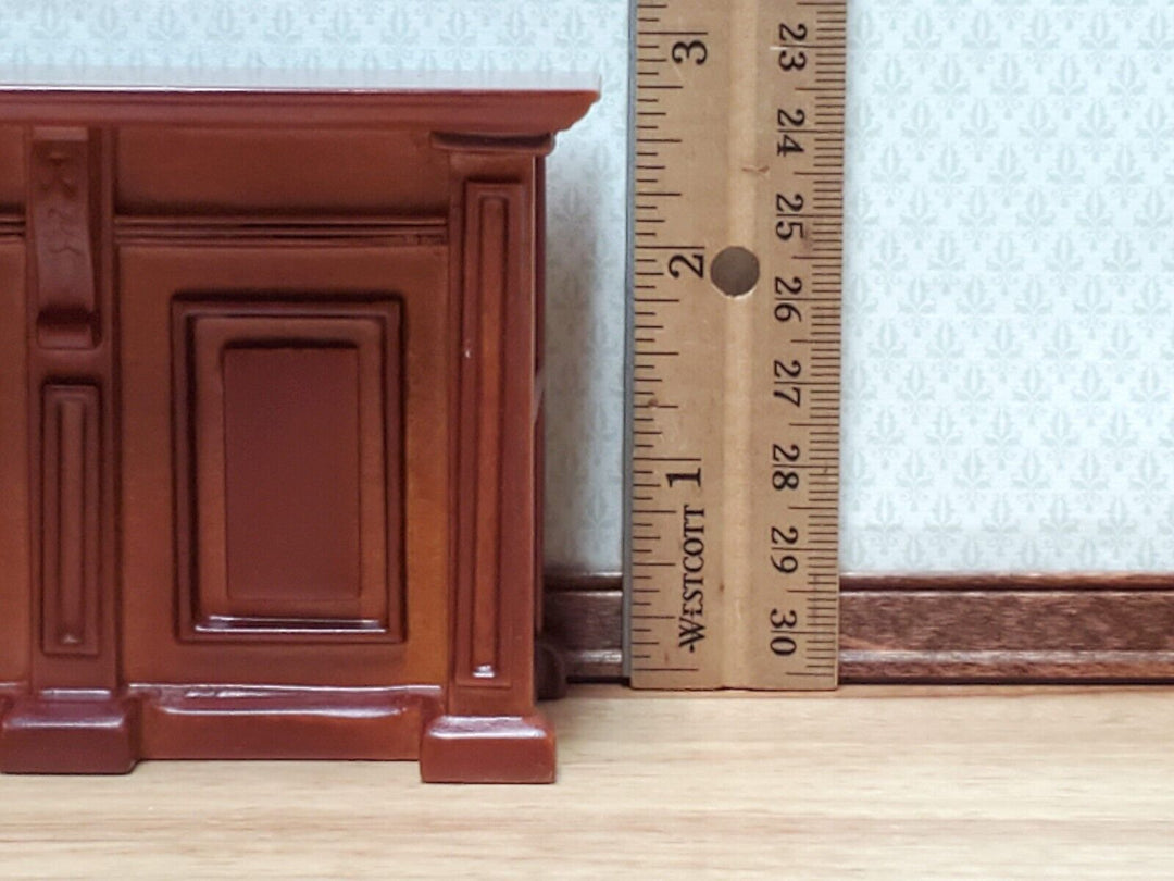 Dollhouse Kitchen Bar Island Large Walnut Finish 1:12 Scale Miniature Furniture