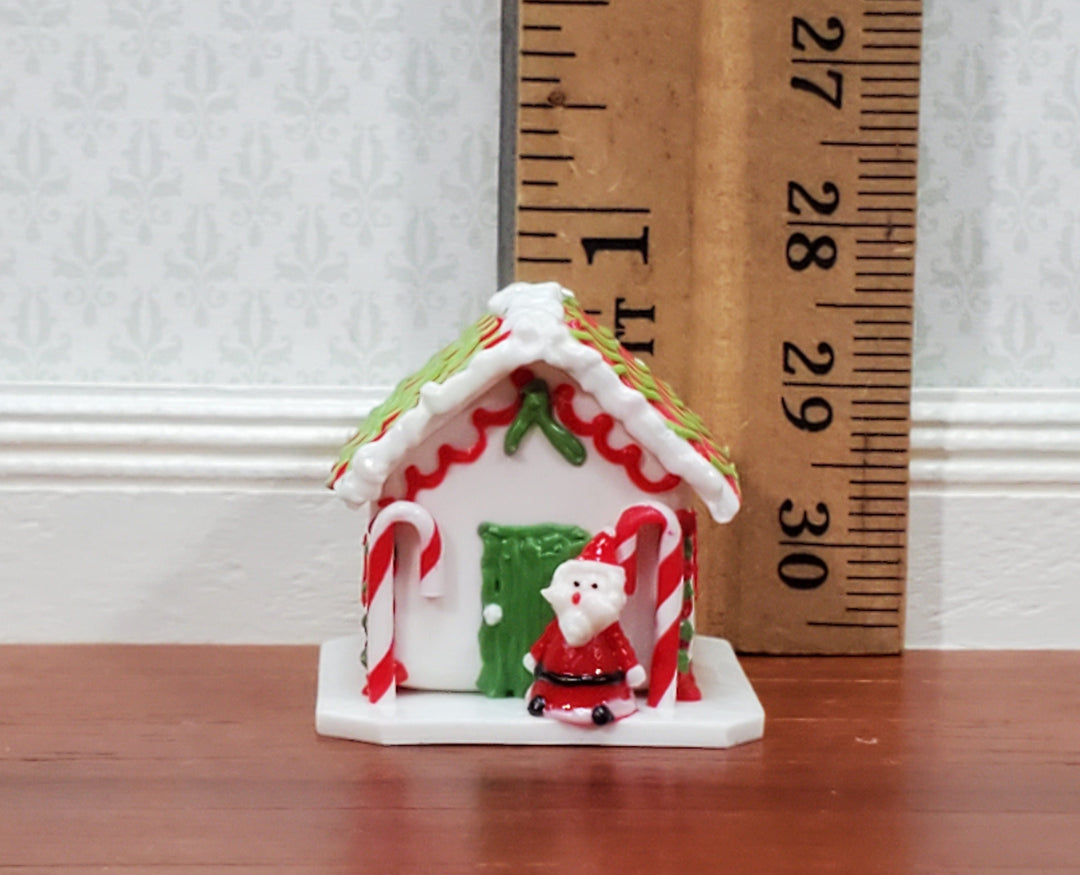 Dollhouse Gingerbread Christmas House with Santa 1:12 Scale Miniature Food