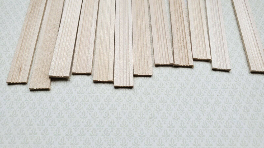 Dollhouse Large Window Casing 6" Trim x12 Pieces Assorted 1:12 Scale 77940