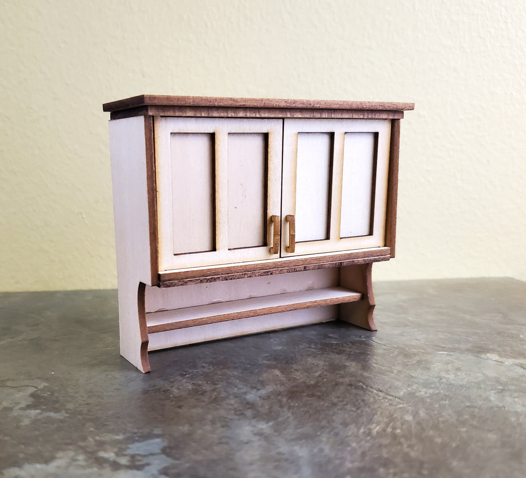 Dollhouse Cupboard KIT DIY Hanging 2 Door Kitchen Cabinet 1:12 Scale Miniature