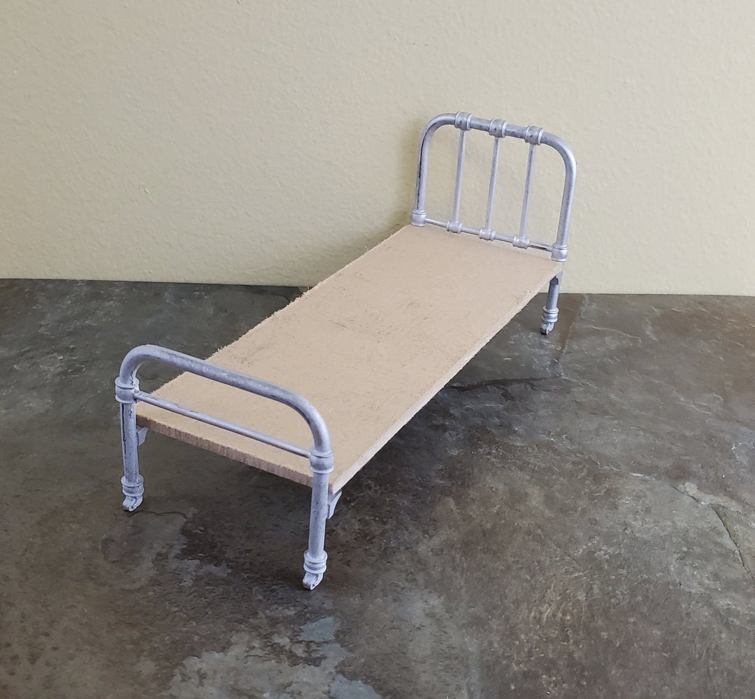 Dollhouse Furniture Small Bed for Child or Servant KIT Headboard Footboard 1:12 Scale Phoenix Model