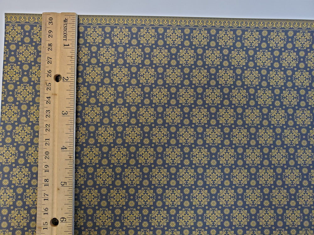 Dollhouse Wallpaper Kunio Wall Japanese Style Black Gold Bradbury & Bradbury 1:12 Scale