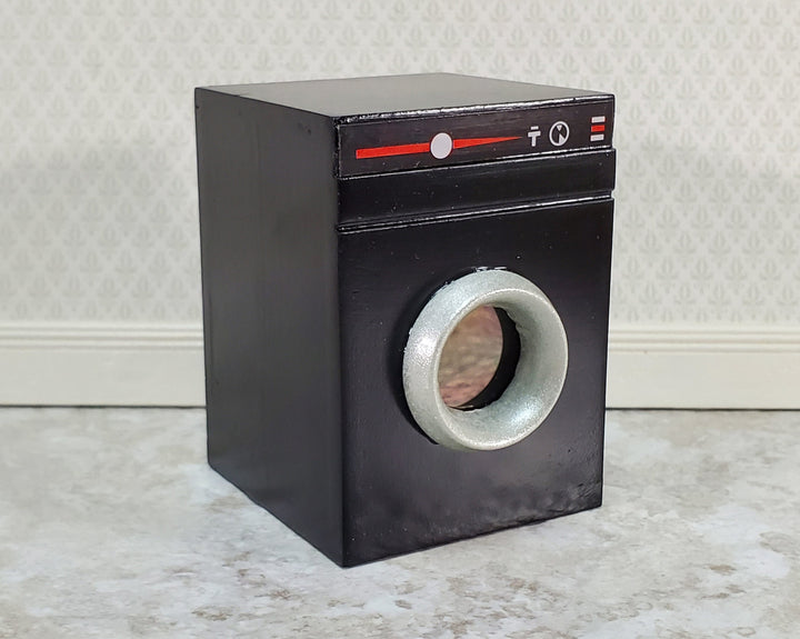 Dollhouse Clothes Dryer Front Loading in BLACK Modern Style 1:12 Scale Miniature Furniture