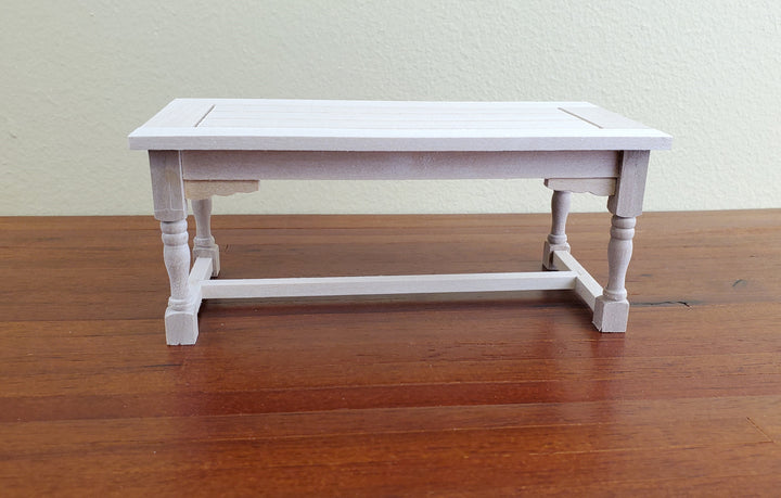 Dollhouse Kitchen Dining Table Large 1:12 Scale Furniture Unpainted Wood