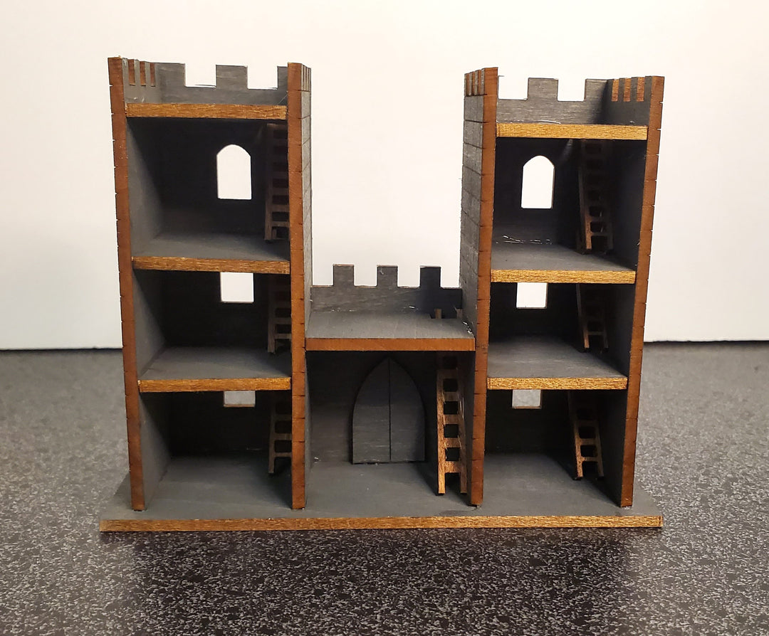 Miniature Castle Tower Keep 1:144 Scale DIY KIT 7 Rooms Ladders 3 Stories