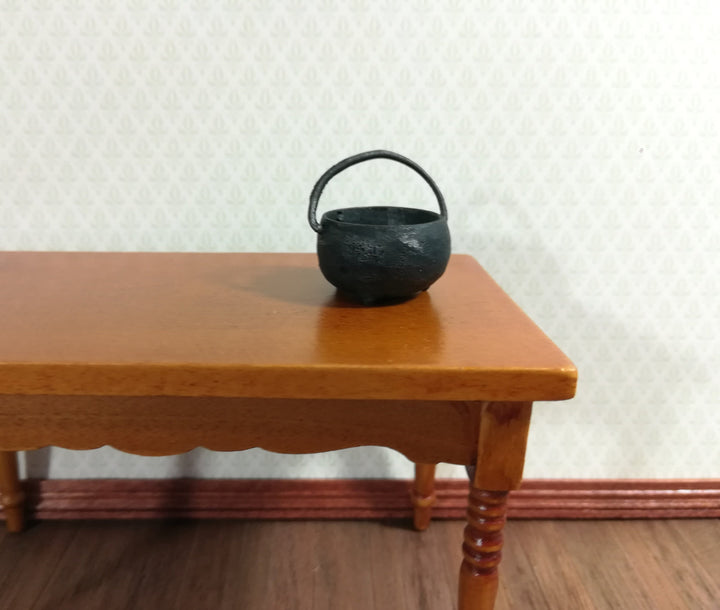 Dollhouse Black Cauldron 1:12 Scale Miniature "Cast Iron" Pot with Handle