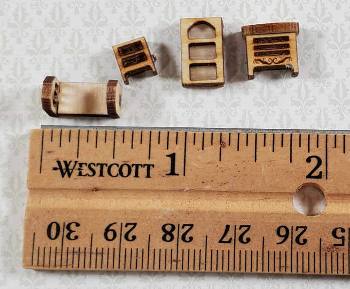 Dollhouse Tiny 1:144 Scale Bedroom Set KIT DIY Bed Dresser Miniature Furniture