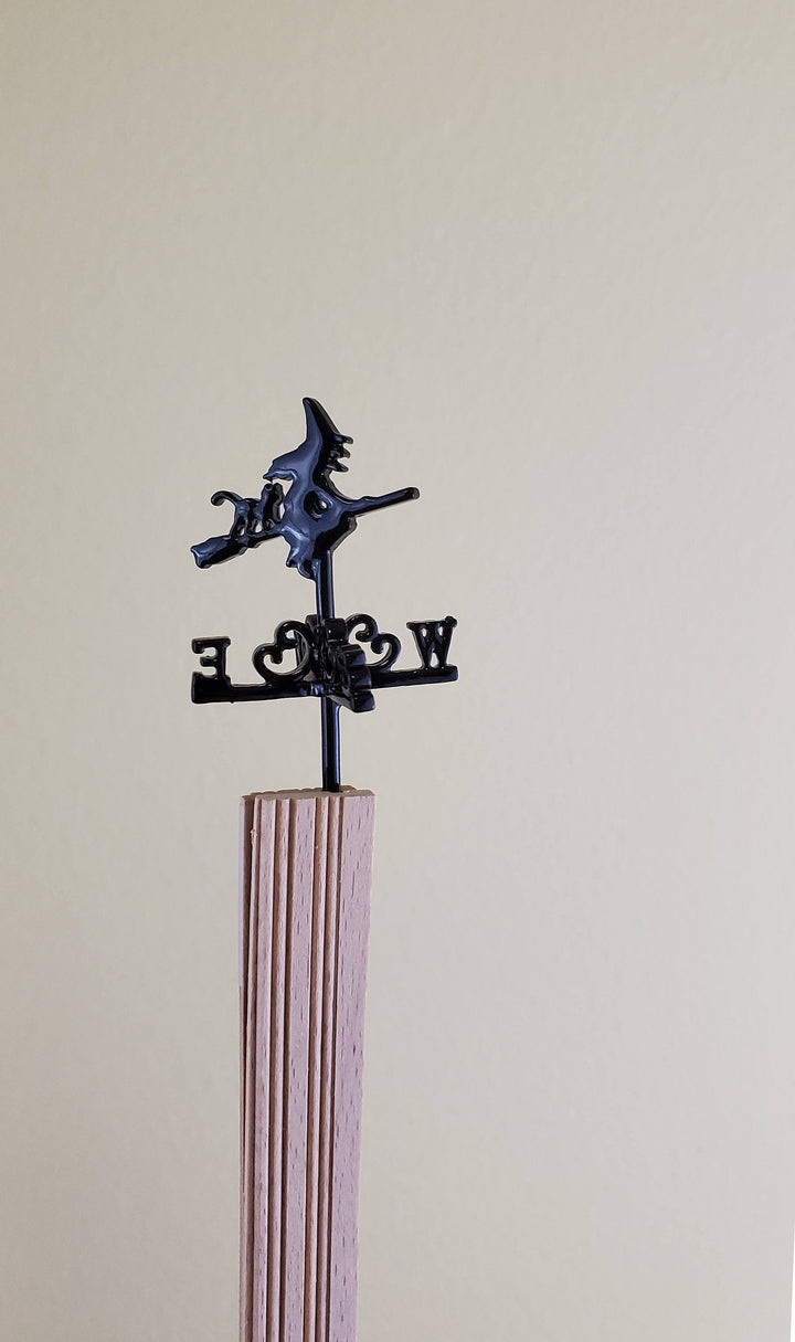 Dollhouse Small Witch Weathervane Metal 1:24 or 1:12 Use in either Scale