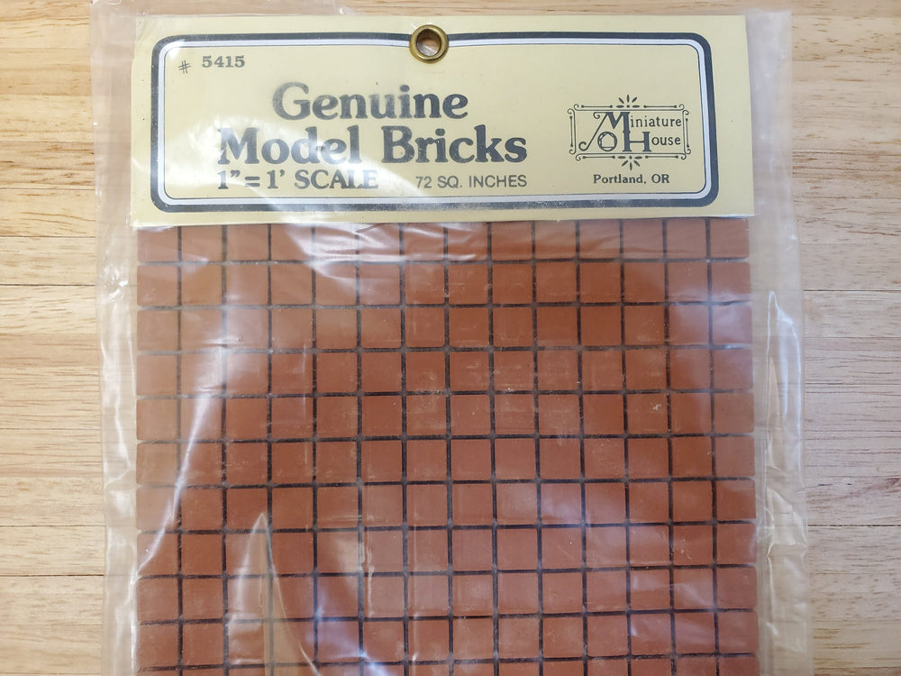 Miniature Terra Cotta Patio Tiles Mesh Mounted Kiln Fired 1:12 Scale 72 sq in