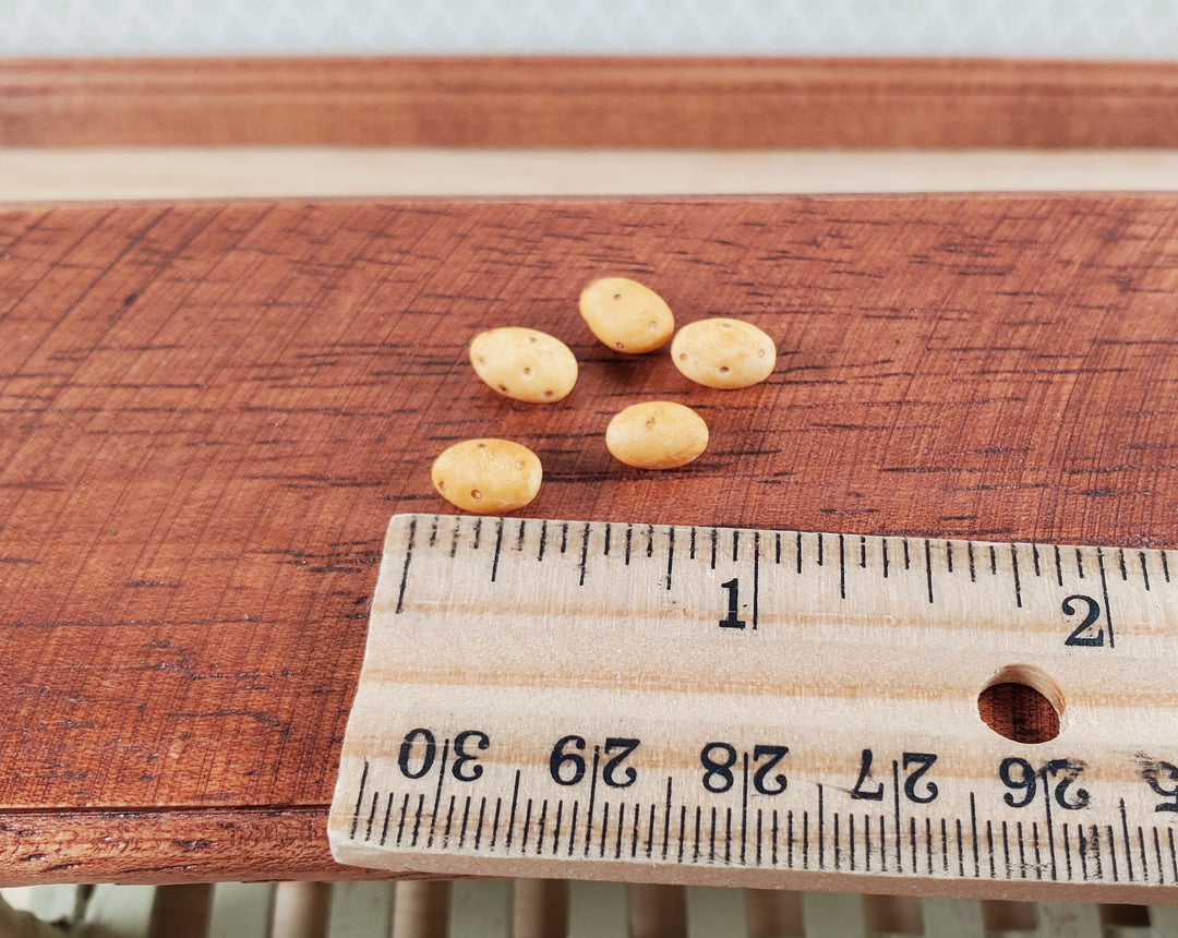 Dollhouse Russet Potatoes Set of 5 1:12 Scale Miniatures Kitchen Food