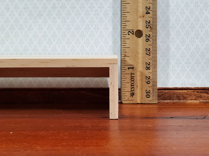 Dollhouse Modern Coffee Table Unpainted Wood 1:12 Scale Miniature Furniture DIY