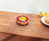 Dollhouse Fruit Pie in Metal Pie Tin Strawberries Kiwi 1:12 Scale Miniature Food