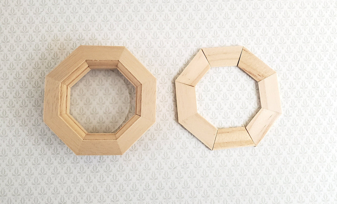 Dollhouse Miniature Window Octagon Small Wood with Acrylic 1:12 Scale Houseworks 5045