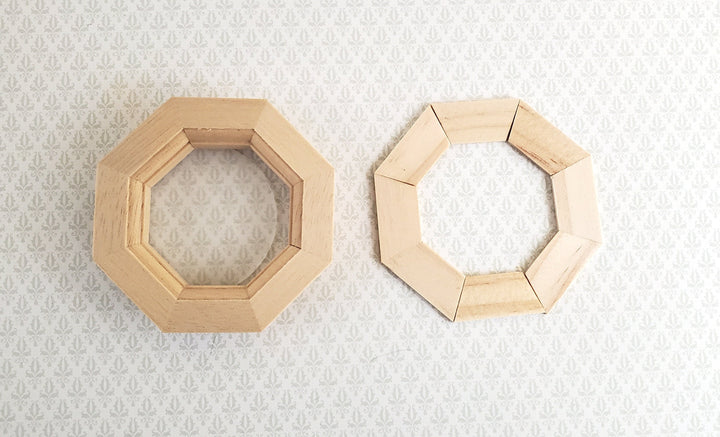 Dollhouse Miniature Window Octagon Small Wood with Acrylic 1:12 Scale Houseworks 5045