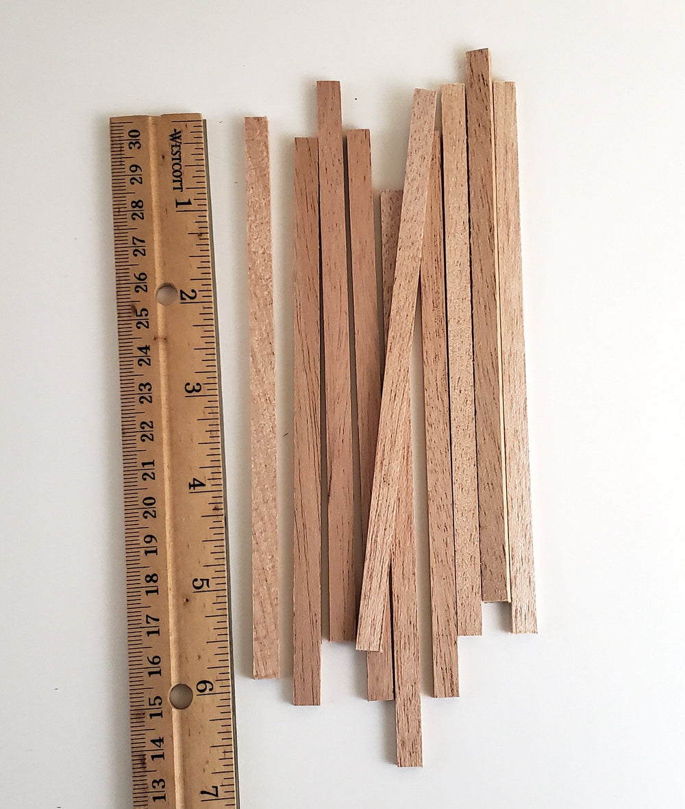 Mahogany Wood Strips x10 1/8" x 1/4 x 6" Long Crafts Models Miniatures