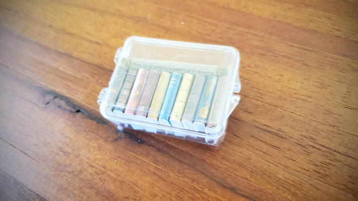 Dollhouse Miniature Book Set x10 Antique Style Set #2 1:12 Scale (blank inside)