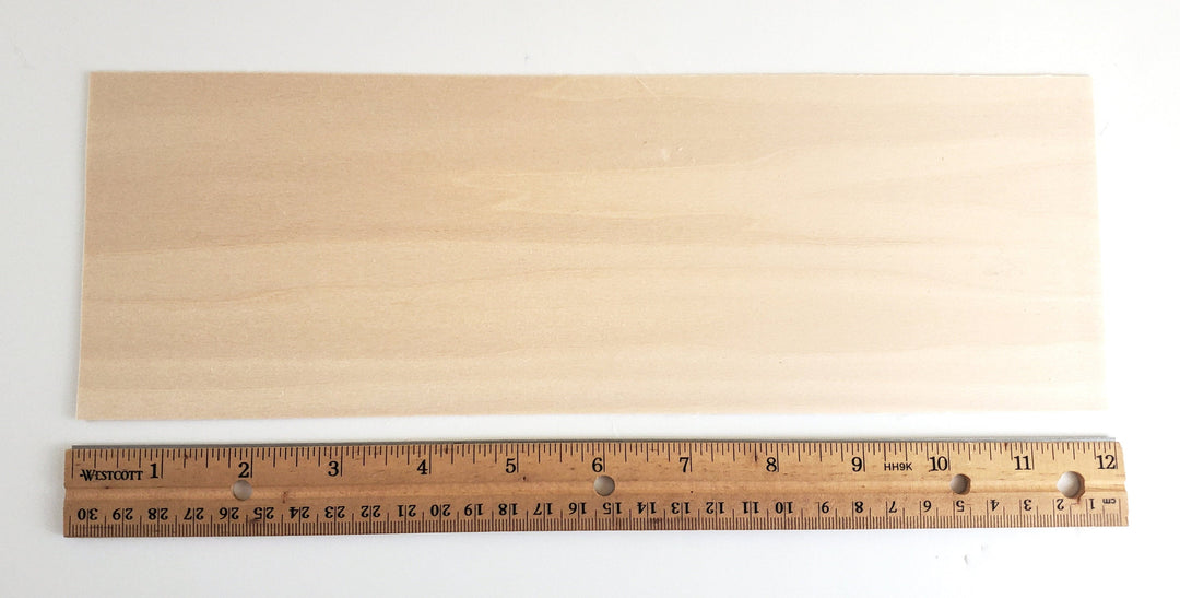 Basswood Sheet Plank Thin 1/32" x 4" x 12" long Veneer Kiln Dried Woodworking