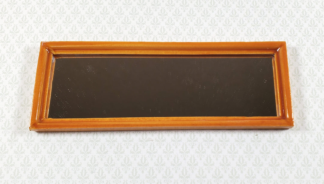 Dollhouse Mirror Full Length Dressing Wood Frame Modern 1:12 Scale Miniature Accessory