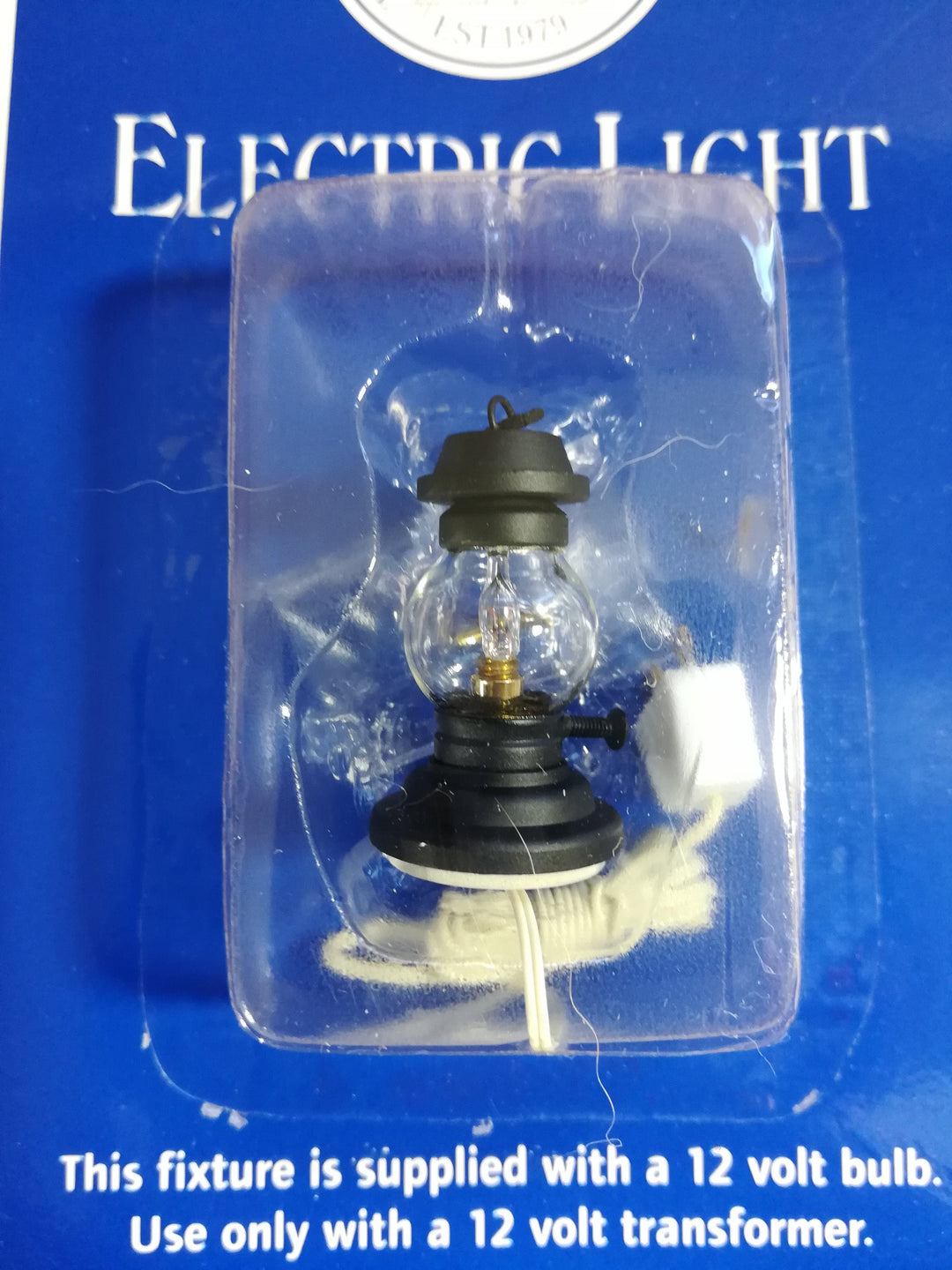 Dollhouse Miniature Tilley Lamp Lantern 12 Volt with Plug 1:12 Scale Electric
