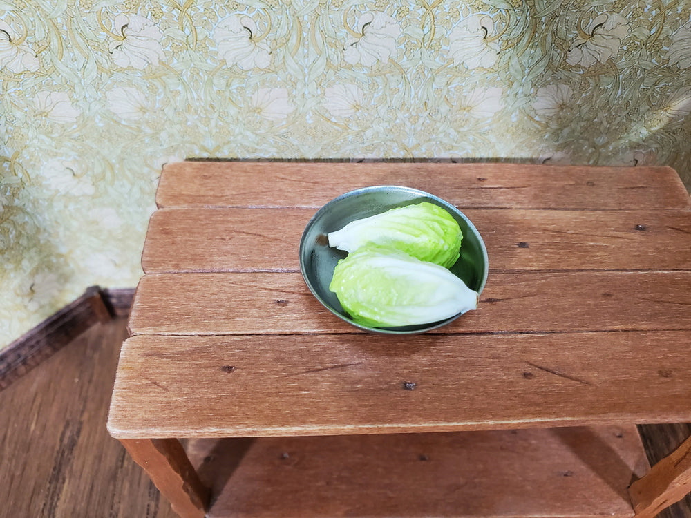 Dollhouse Romain Lettuce 2 Heads 1:12 Scale Miniature Kitchen Food Vegetables