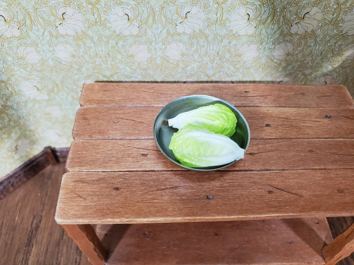 Dollhouse Romain Lettuce 2 Heads 1:12 Scale Miniature Kitchen Food Vegetables