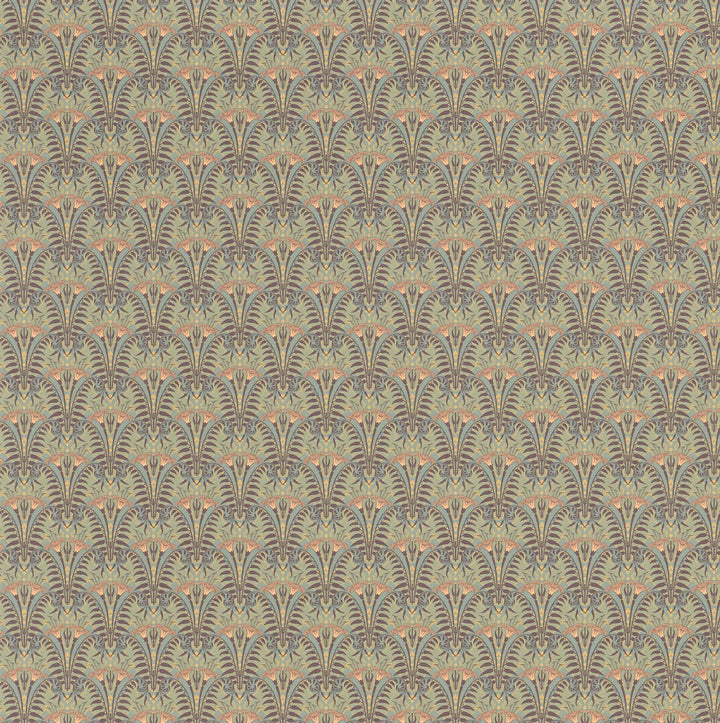 Dollhouse Wallpaper Lily in Ashes of Rose Art Nouveau Bradbury & Bradbury 1:12