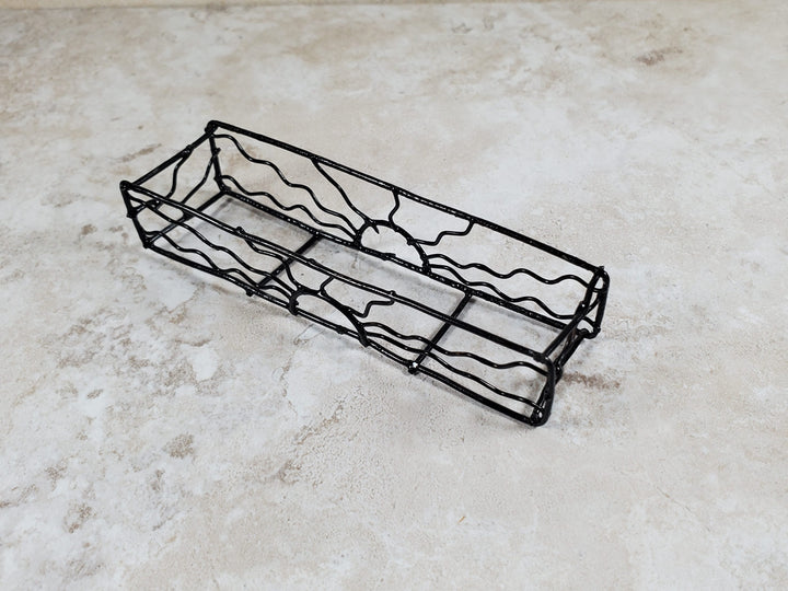 Dollhouse Metal Sunrise Window Box Black Empty 1:12 Scale Miniature