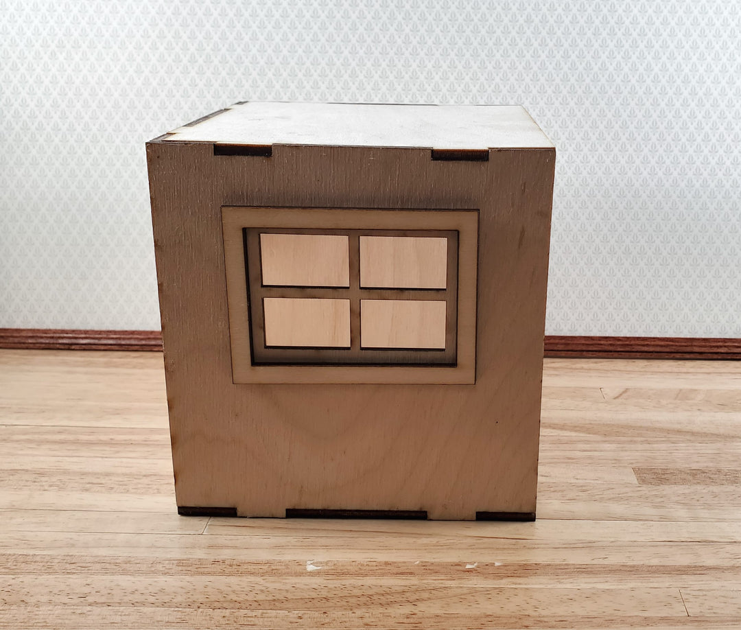 Half Scale Room Box DIY Kit Small Diorama with Window Wood Floor 1:24 Miniature
