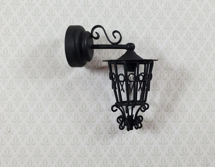 Dollhouse Carriage Light Battery Operated with Wand 1:12 Scale Miniature Lamp