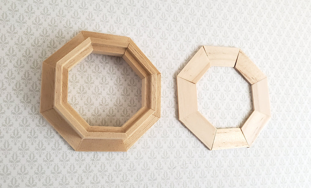 Dollhouse Miniature Window Octagon Small Wood with Acrylic 1:12 Scale Houseworks 5045