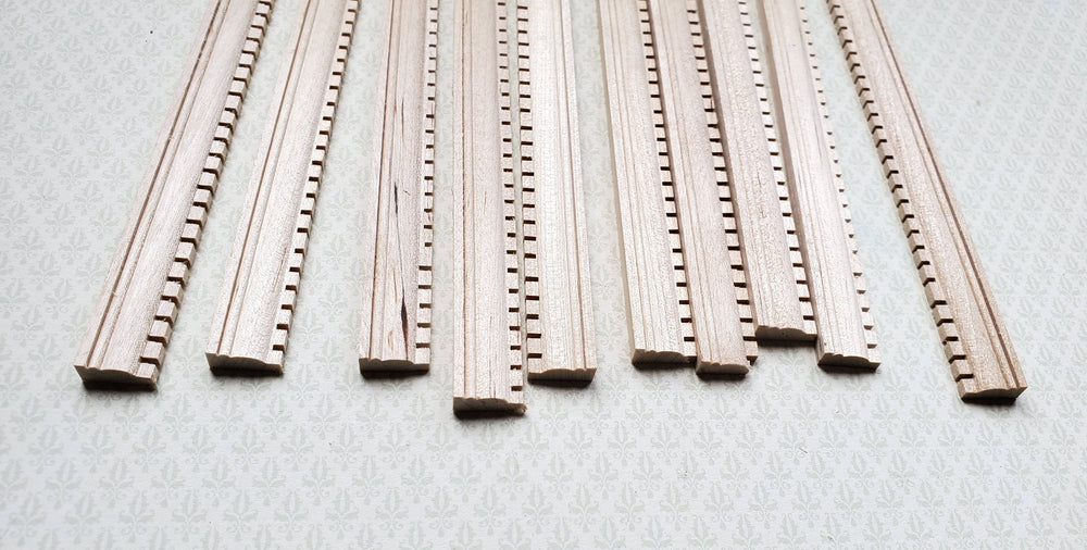 Dollhouse 6" Dentil Crown Molding Trim x10 Pieces 1:12 Scale Building 77262