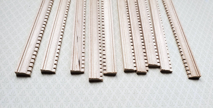 Dollhouse 6" Dentil Crown Molding Trim x10 Pieces 1:12 Scale Building 77262