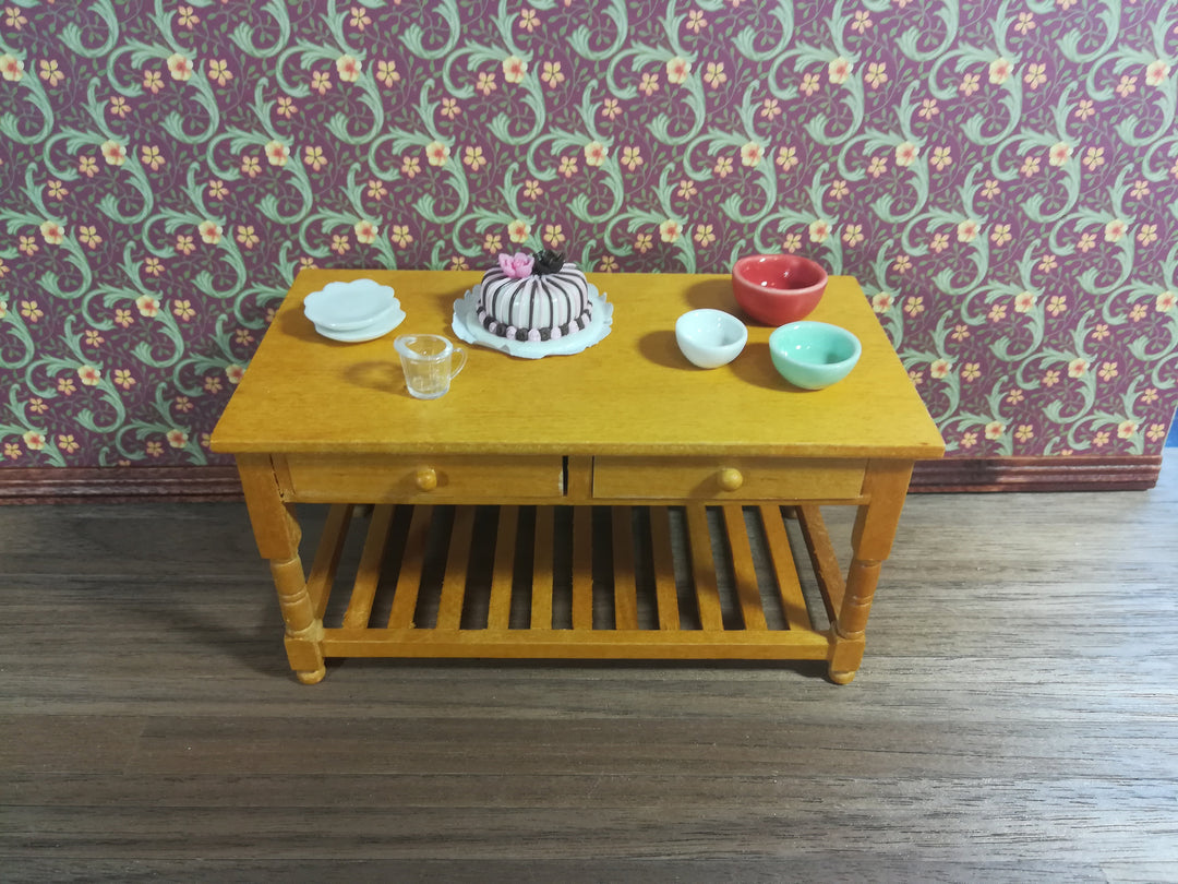 Dollhouse Mixing Bowls Set of 3 Stacking Red Green White 1:12 Scale Miniature