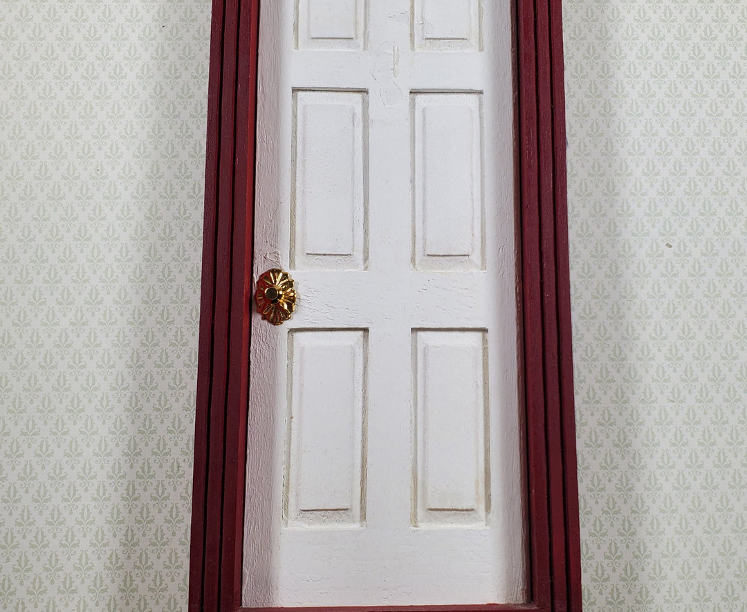 Dollhouse Doorknobs Handles Fancy Gold Brass 6 pcs 1:12 Scale Miniatures