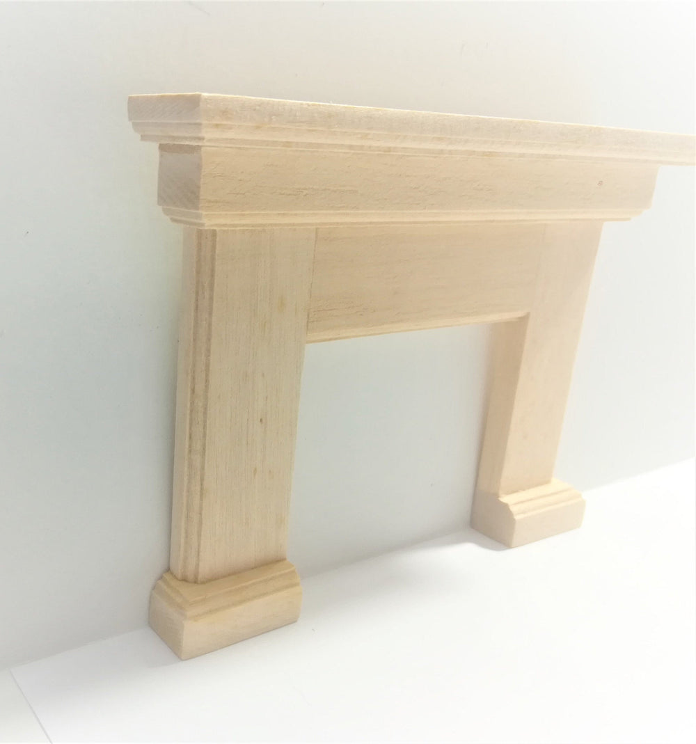 Dollhouse Miniature Fireplace Surround DIY 1:12 Scale Furniture Unfinished Wood