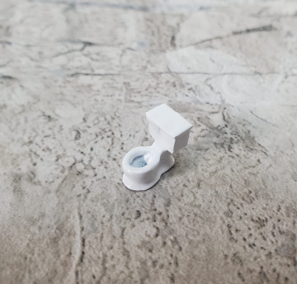 1:144 Scale Miniature Toilet Micro Minis Painted Metal White Dollhouse Furniture