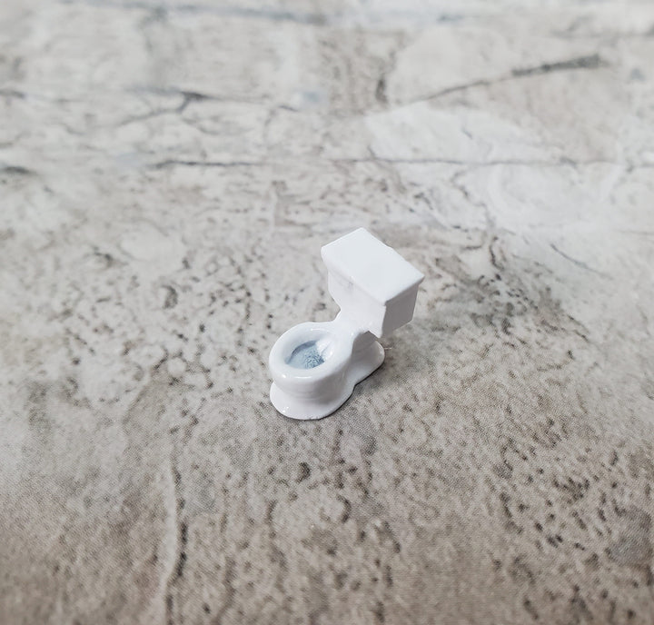 1:144 Scale Miniature Toilet Micro Minis Painted Metal White Dollhouse Furniture