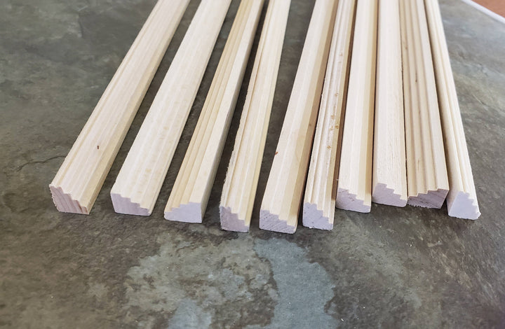 Dollhouse 6" Cornice Crown Molding Scrap Trim x10 Pieces 1:12 Scale Building 70233