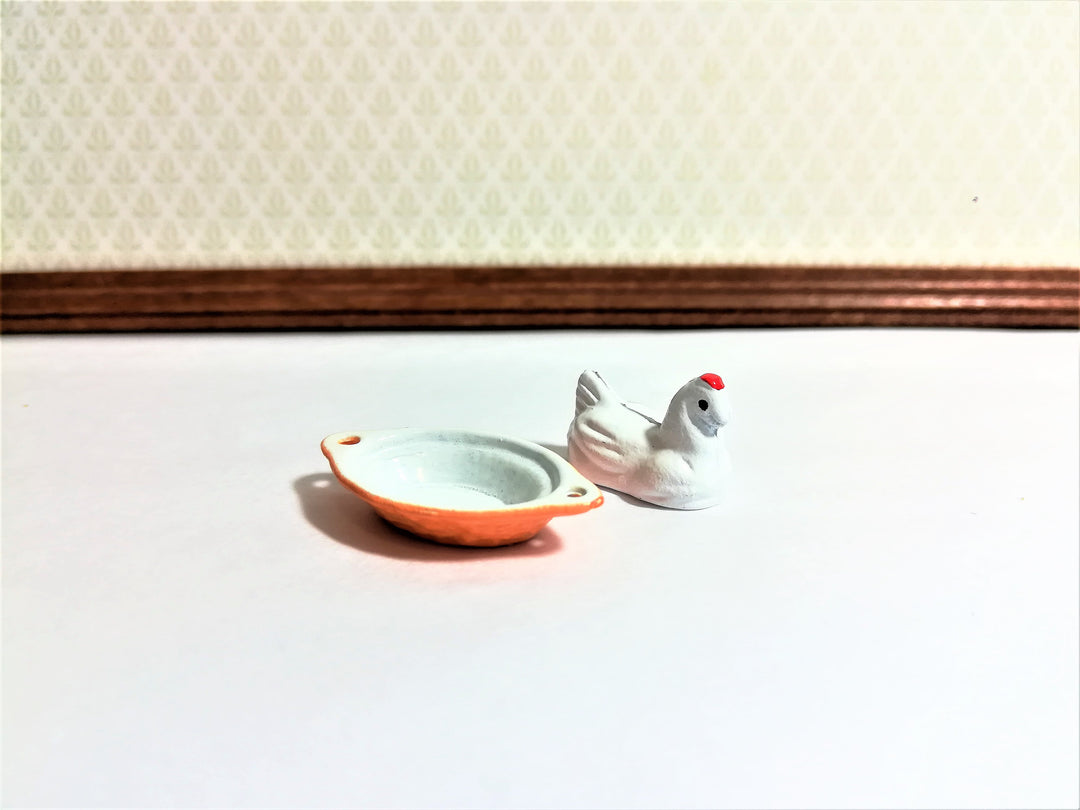 Dollhouse Miniature Chicken Brick Baking Dish 1:12 Scale Kitchen Accessory