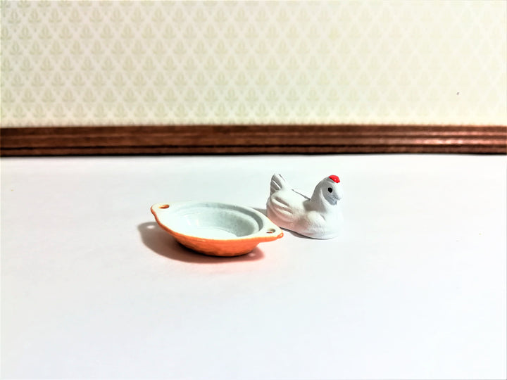 Dollhouse Miniature Chicken Brick Baking Dish 1:12 Scale Kitchen Accessory