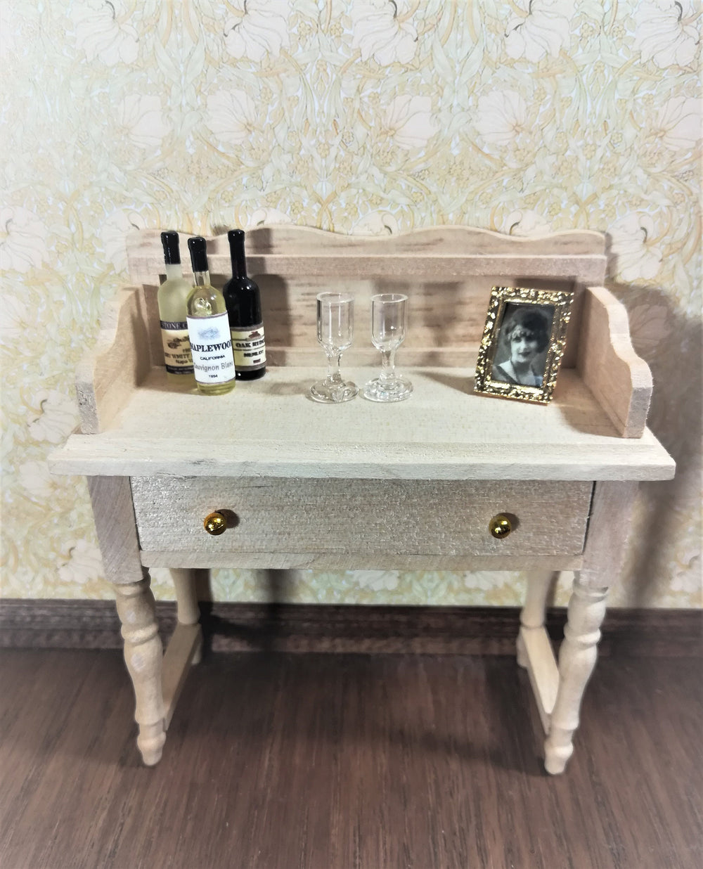 Dollhouse Wine Bottle Set x3 White & Red Merlot 1:12 Scale Miniature