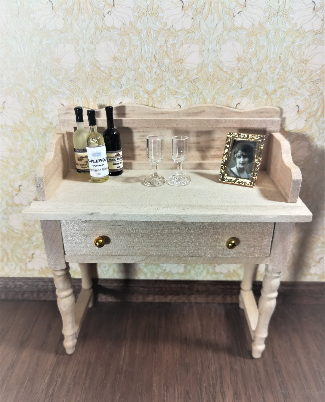 Dollhouse Wine Bottle Set x3 White & Red Merlot 1:12 Scale Miniature