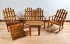 Dollhouse Adirondack Set Chair Rocker Table ++ 1:12 Scale Miniature Furniture
