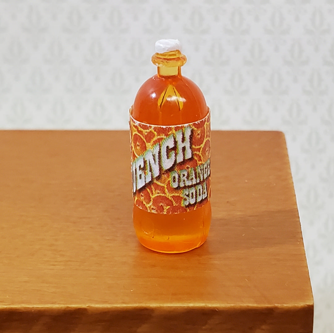 Dollhouse Soda Pop Bottle 2 Liter Size Orange 1:12 Scale Miniature Food Groceries