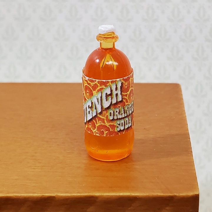 Dollhouse Soda Pop Bottle 2 Liter Size Orange 1:12 Scale Miniature Food Groceries