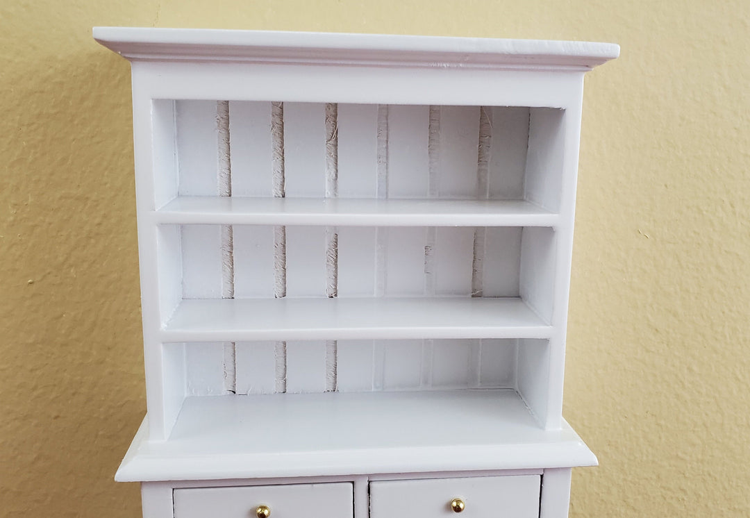 Dollhouse Miniature Welsh Kitchen Cabinet Cupboard 1:12 Scale White Finish
