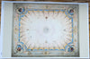 Dollhouse Ceiling Mural Wallpaper Painted Style Cream Blue Floral 1:12 Scale Itsy Bitsy